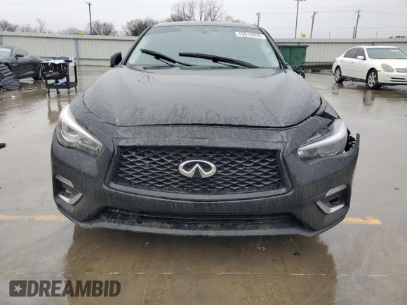 2021 Infiniti Q50 Luxe with VIN JN1EV7BP5MM706988, listed as a Copart auction lot 43010855 with 80,701 mi miles and Salvage title. Bid and sale history available at DreamBid. Image 5.