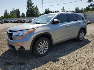 2014 Toyota Highlander LE z VIN 5TDBKRFHXES026288, wystawiony jako Copart lot #59641945 z przebiegiem 186 628 mil mil oraz Czysty tytuł • Clean title. Historia ofert i sprzedaży dostępna na DreamBid. Obrazek 1.