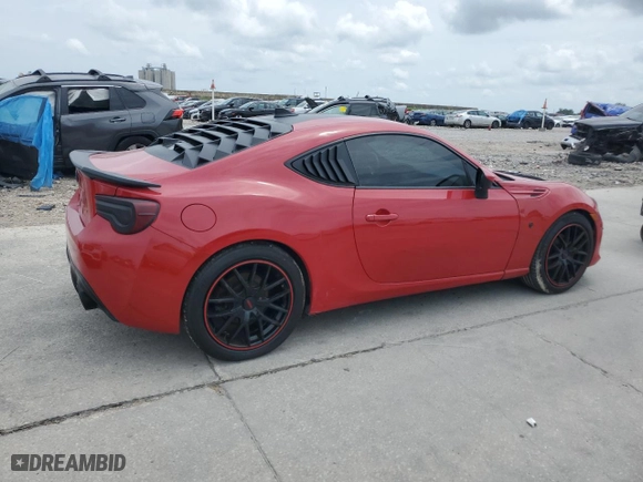 2017 Toyota 86 with VIN JF1ZNAA19H8706103, listed as a Copart auction lot 54619885 with 0 mi miles and Salvage Title. Bid and sale history available at carsss.com. Image 3.