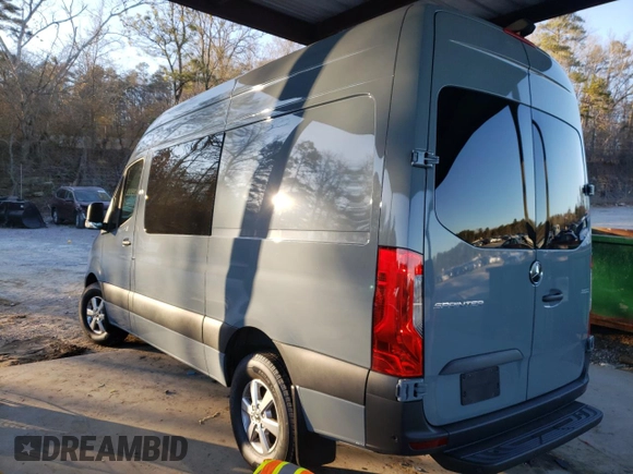 2024 Mercedes-Benz Sprinter Cargo with VIN W1W4NBHY6RP664787, listed as a Copart auction lot 89379995 with 1,366 mi miles and Salvage Title. Bid and sale history available at carsss.com. Image 2.