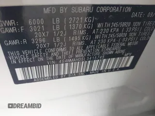 2020 Subaru Ascent Premium with VIN 4S4WMAHD5L3415745, listed as a IAAI auction lot 42095393 with 84,918 mi miles and . Bid and sale history available at DreamBid. Image 9.