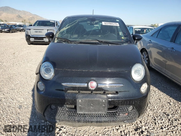 2016 FIAT 500e with VIN 3C3CFFGE3GT136155, listed as a Copart auction lot 63706515 with 39,581 mi miles and Salvage title. Bid and sale history available at DreamBid. Image 5.
