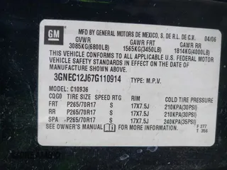 2007 Chevrolet Avalanche LTZ z VIN 3GNEC12J67G110914, wystawiony jako IAAI lot #41933097 z przebiegiem 197 230 mil mil oraz . Historia ofert i sprzedaży dostępna na DreamBid. Obrazek 9.