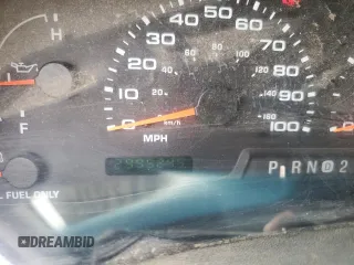 2002 Ford F-250 XL with VIN 1FTNX20F02EB92592, listed as a Copart auction lot 55834145 with 299,524 mi miles and Salvage title. Bid and sale history available at DreamBid. Image 9.
