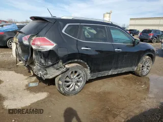 2016 Nissan Rogue SL with VIN 5N1AT2MV1GC763453, listed as a Copart auction lot 45468965 with 135,802 mi miles and Salvage Title. Bid and sale history available at DreamBid. Image 3.