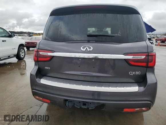 2022 Infiniti QX80 PREMIUM SELECT with VIN JN8AZ2AE4N9292548, listed as a Copart auction lot 85469534 with 35,106 mi miles and Salvage Title. Bid and sale history available at carsss.com. Image 6.