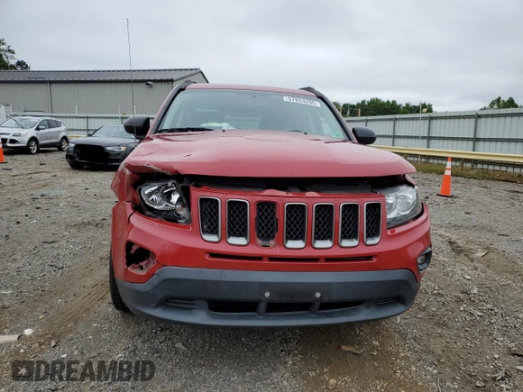 2017 Jeep Compass Sport SE with VIN 1C4NJDBB3HD101563, listed as a Copart auction lot 57853295 with 128,445 mi miles and Salvage title. Bid and sale history available at DreamBid. Image 5.