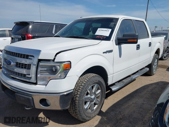 2014 Ford F-150 XL with VIN 1FTFW1ET3EFA89424, listed as a IAAI auction lot 42066869 with 163,110 mi miles. Bid and sale history available at carsss.com. Image 2.
