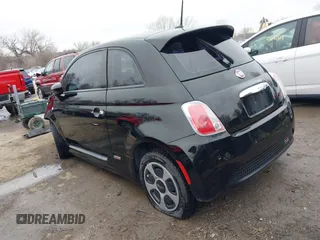 2015 FIAT 500e with VIN 3C3CFFGE7FT561599, listed as a IAAI auction lot 41478338 with 48,137 mi miles. Bid and sale history available at carsss.com. Image 3.