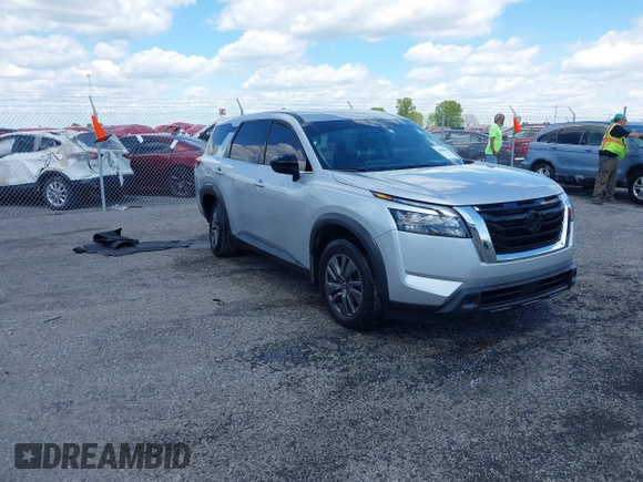 2023 Nissan Pathfinder S with VIN 5N1DR3AA0PC265134, listed as a IAAI auction lot 42006646 with 46,943 mi miles and . Bid and sale history available at DreamBid. Image 1.