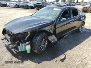 2019 Infiniti Q50 3.0t LUXE with VIN JN1EV7AP4KM543314, listed as a Copart auction lot 49647465 with 63,189 mi miles and Salvage Title. Bid and sale history available at carsss.com. Image 1.