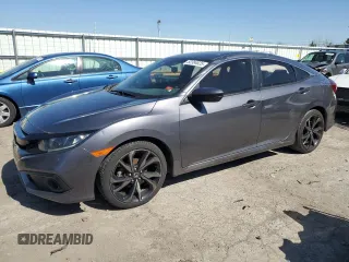 2019 Honda Civic Sport with VIN 2HGFC2F80KH565567, listed as a Copart auction lot 52384625 with 89,947 mi miles and Salvage title. Bid and sale history available at DreamBid. Image 1.