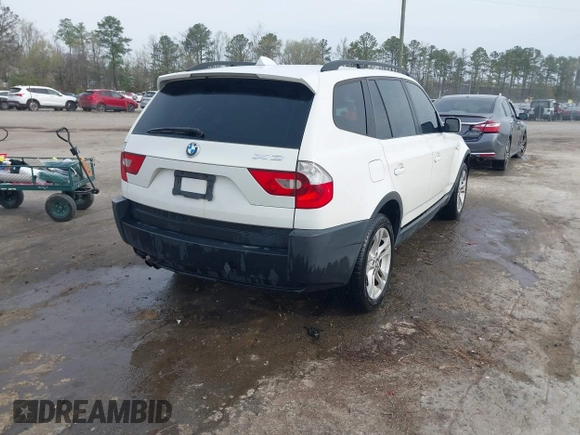 2005 BMW X3 3.0i with VIN WBXPA934X5WD13064, listed as a IAAI auction lot 41920713 with 283,592 mi miles. Bid and sale history available at carsss.com. Image 4.