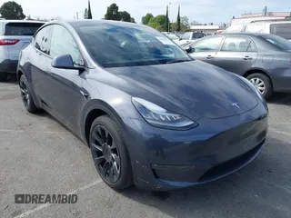 2021 Tesla Model Y Long Range with VIN 5YJYGDEE6MF209034, listed as a IAAI auction lot 41896238 with 53,401 mi miles. Bid and sale history available at carsss.com. Image 1.