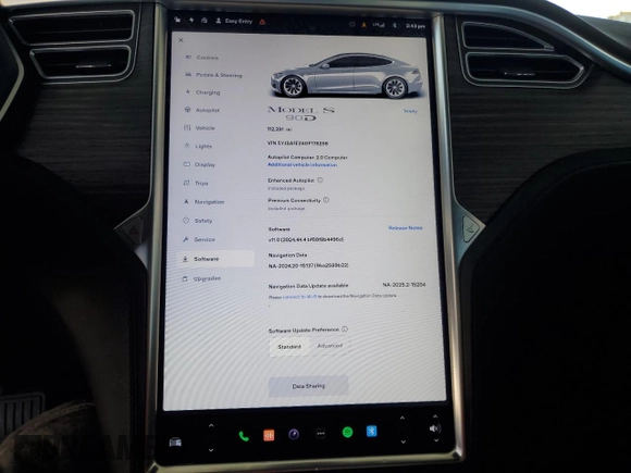 2016 Tesla Model S 90D with VIN 5YJSA1E24GF178298, listed as a Copart auction lot 52799545 with 112,391 mi miles and Salvage Title. Bid and sale history available at DreamBid. Image 9.