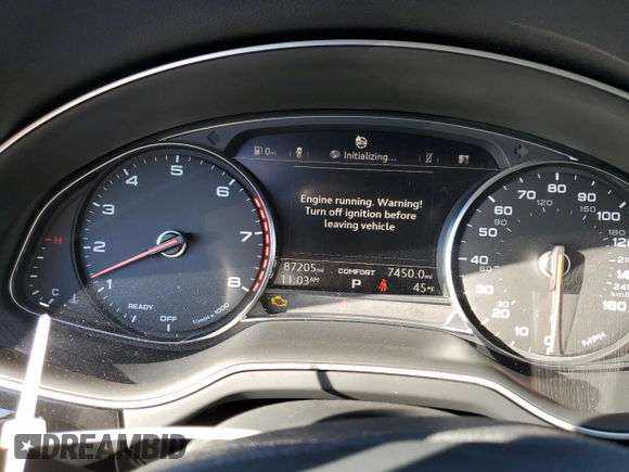 2018 Audi Q7 Premium with VIN WA1AAAF70JD005389, listed as a Copart auction lot 78998203 with 87,205 mi miles and . Bid and sale history available at DreamBid. Image 9.