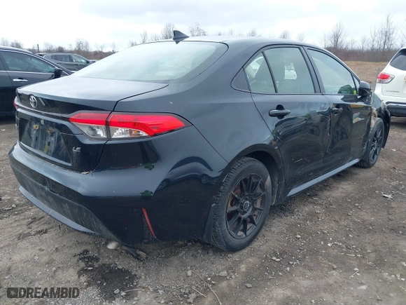 2020 Toyota Corolla LE with VIN JTDEPRAE6LJ059732, listed as a IAAI auction lot 41877377 with 70,015 mi miles. Bid and sale history available at carsss.com. Image 4.