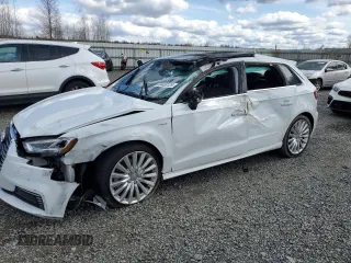 2017 Audi A3 Sportback e-tron Premium Plus with VIN WAUTPBFF9HA059485, listed as a Copart auction lot 49465125 with 0 mi miles and Salvage Title. Bid and sale history available at carsss.com. Image 1.