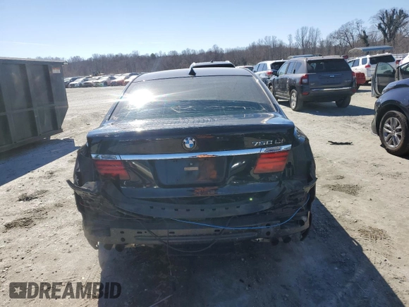 2013 BMW 7 Series 750Li with VIN WBAYE8C53DD132823, listed as a Copart auction lot 46090795 with 199,977 mi miles and Salvage title. Bid and sale history available at DreamBid. Image 6.