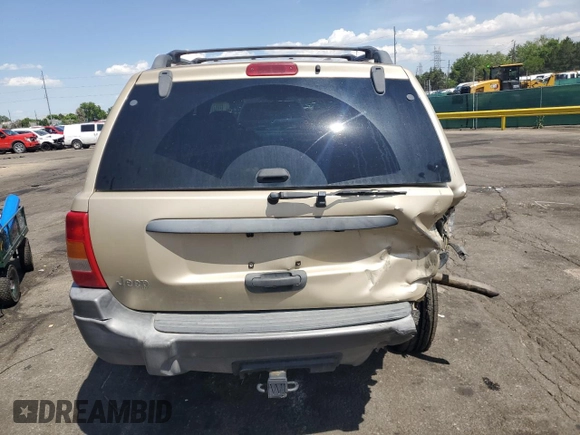 2001 Jeep Grand Cherokee Laredo z VIN 1J4GW48S61C537640, wystawiony jako Copart lot #58266135 z przebiegiem 188 475 mil mil oraz Szkoda całkowita • Salvage title. Historia ofert i sprzedaży dostępna na DreamBid. Obrazek 6.