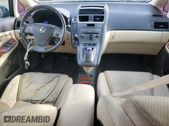 2010 Lexus HS 250h with VIN JTHBB1BA0A2031607, listed as a Copart auction lot 43652185 with Not Provided miles and Salvage Title. Bid and sale history available at DreamBid. Image 8.