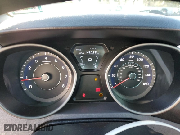 2013 Hyundai Elantra Limited with VIN 5NPDH4AEXDH304649, listed as a Copart auction lot 52179705 with 149,022 mi miles and Salvage Title. Bid and sale history available at DreamBid. Image 9.