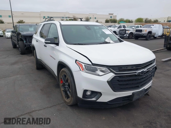 2020 Chevrolet Traverse Premier with VIN 1GNEVKKWXLJ120947, listed as a IAAI auction lot 42078271 with 123,911 mi miles. Bid and sale history available at carsss.com. Image 1.