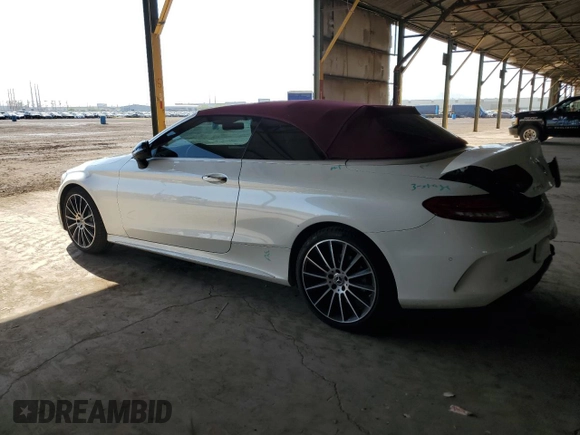 2022 Mercedes-Benz C 300 with VIN W1KWK8DB7NG115018, listed as a Copart auction lot 52892615 with 37,226 mi miles and Salvage title. Bid and sale history available at DreamBid. Image 2.