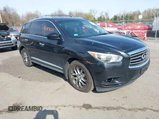2013 Infiniti JX35 with VIN 5N1AL0MM2DC349038, listed as a IAAI auction lot 42087824 with 162,200 mi miles. Bid and sale history available at carsss.com. Image 1.