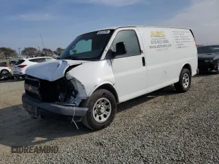 2011 Chevrolet Express Cargo with VIN 1GCSGAFX1B1142157, listed as a Copart auction lot 45714195 with 209,939 mi miles and Salvage title. Bid and sale history available at DreamBid. Image 1.