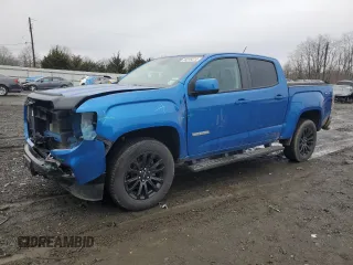 2021 GMC Canyon 4WD Elevation with VIN 1GTG6CEN2M1150582, listed as a Copart auction lot 85215614 with 46,201 mi miles and Salvage Title. Bid and sale history available at carsss.com. Image 1.
