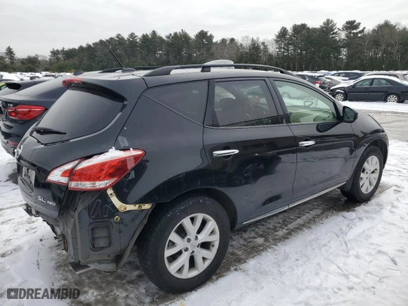 2012 Nissan Murano LE with VIN JN8AZ1MWXCW202607, listed as a Copart auction lot 43558685 with 143,880 mi miles and Salvage Title. Bid and sale history available at carsss.com. Image 3.