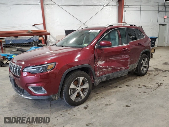 2019 Jeep Cherokee High Altitude with VIN 1C4PJMDX9KD126752, listed as a Copart auction lot 53876805 with 89,454 mi miles and Non repairable. Bid and sale history available at DreamBid. Image 1.