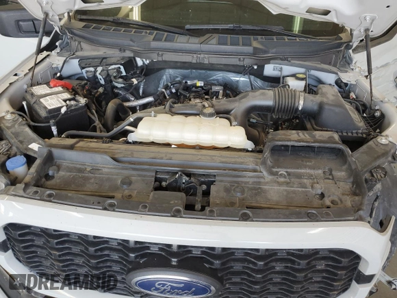 2023 Ford F-150 XL with VIN 1FTEW1EP9PKF55852, listed as a Copart auction lot 58379025 with 46,939 mi miles and Salvage title. Bid and sale history available at DreamBid. Image 11.