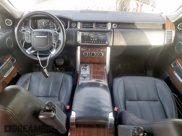 2017 Land Rover Range Rover HSE with VIN SALGS2FV5HA362590, listed as a Copart auction lot 63246215 with 63,235 mi miles and Salvage title. Bid and sale history available at DreamBid. Image 8.
