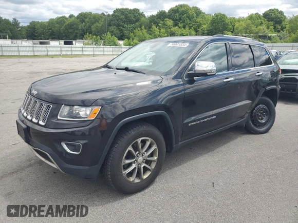2014 Jeep Grand Cherokee Limited with VIN 1C4RJFBGXEC356057, listed as a Copart auction lot 58001834 with 145,674 mi miles and Clean Title. Bid and sale history available at carsss.com. Image 1.