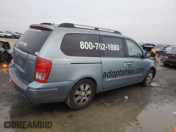 2007 Hyundai Entourage GLS z VIN KNDMC233976013282, wystawiony jako Copart lot #85954684 z przebiegiem 273 423 mil mil oraz Czysty tytuł • Clean title. Historia ofert i sprzedaży dostępna na DreamBid. Obrazek 3.