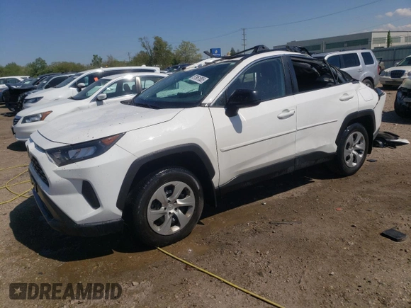 2021 Toyota RAV4 LE with VIN 2T3F1RFV6MC229588, listed as a Copart auction lot 57961865 with 43,652 mi miles and Salvage title. Bid and sale history available at DreamBid. Image 1.