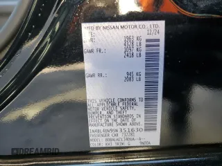 2025 Nissan Altima SV with VIN 1N4BL4DV9SN351630, listed as a Copart auction lot 54365375 with 6,098 mi miles and Clean Title. Bid and sale history available at DreamBid. Image 12.