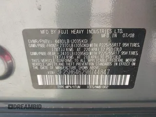2009 Subaru Forester X Limited с VIN JF2SH64629H744847, выставлен на аукционе IAAI как лот 42231778 с пробегом 172 139 миль миль и . История ставок и продаж доступна на DreamBid. Изображение 9.