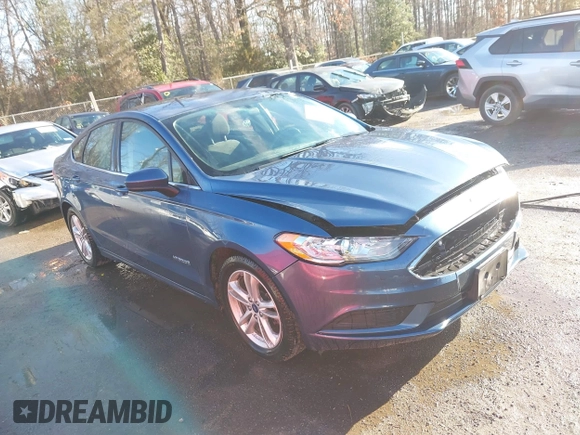 2018 Ford Fusion Hybrid SE with VIN 3FA6P0LU8JR229795, listed as a IAAI auction lot 41522818 with 115,420 mi miles. Bid and sale history available at carsss.com. Image 1.