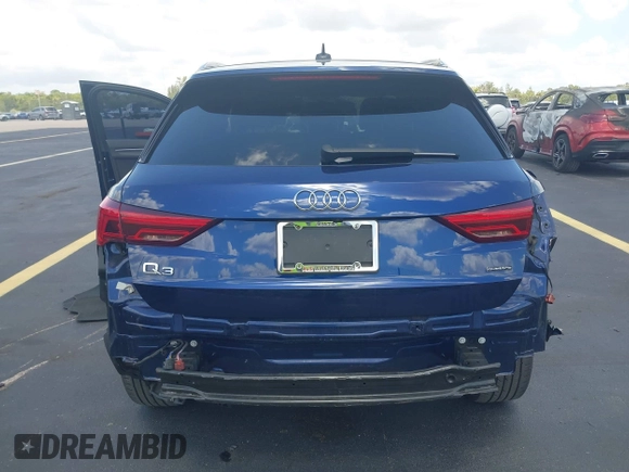 2021 Audi Q3 S line Premium with VIN WA1DECF37M1032508, listed as a IAAI auction lot 42556529 with 55,125 mi miles and . Bid and sale history available at DreamBid. Image 16.