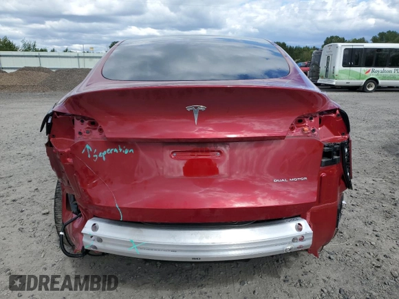 2024 Tesla Model Y Long Range with VIN 7SAYGDEE3RF196043, listed as a Copart auction lot 55693765 with 13,865 mi miles and Salvage title. Bid and sale history available at DreamBid. Image 6.