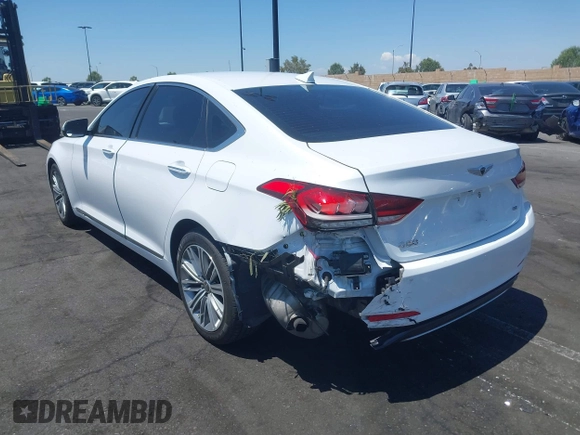 2018 Genesis G80 3.8L with VIN KMHGN4JE2JU238858, listed as a IAAI auction lot 42151733 with 49,512 mi miles and . Bid and sale history available at DreamBid. Image 14.