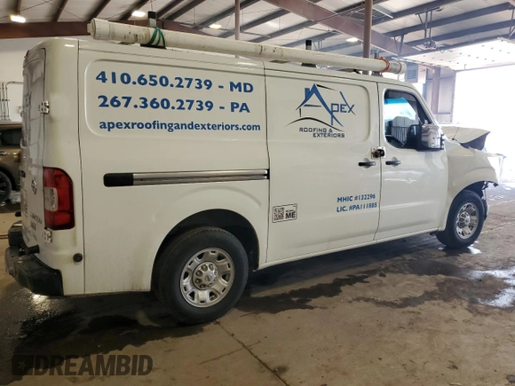 2014 Nissan NV SV with VIN 1N6AF0KY1EN105692, listed as a Copart auction lot 49858635 with 0 mi miles and Salvage Title. Bid and sale history available at carsss.com. Image 3.