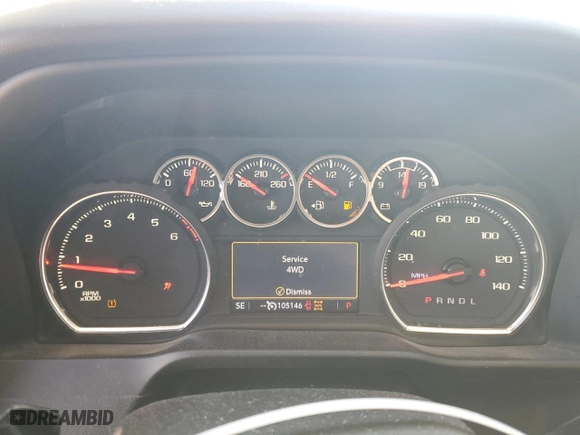 2021 Chevrolet Silverado 1500 Custom Trail Boss with VIN 1GCPYCEH8MZ298113, listed as a Copart auction lot 47042685 with 105,146 mi miles and Salvage Title. Bid and sale history available at carsss.com. Image 9.