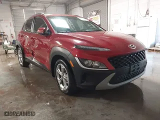 2022 Hyundai Kona SEL with VIN KM8K32AB7NU891234, listed as a IAAI auction lot 41329880 with NaN miles. Bid and sale history available at carsss.com. Image 1.