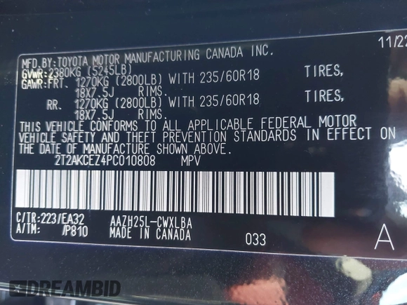 2023 Lexus NX 350h with VIN 2T2AKCEZ4PC010808, listed as a IAAI auction lot 41073898 with 30,815 mi miles and . Bid and sale history available at DreamBid. Image 9.
