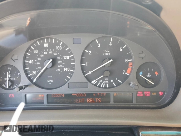 1995 BMW 7 Series 740i с VIN WBAGF6328SDH01894, выставлен на аукционе Copart как лот 61288805 с пробегом 225 374 миль миль и Чистый • Clean title. История ставок и продаж доступна на DreamBid. Изображение 9.