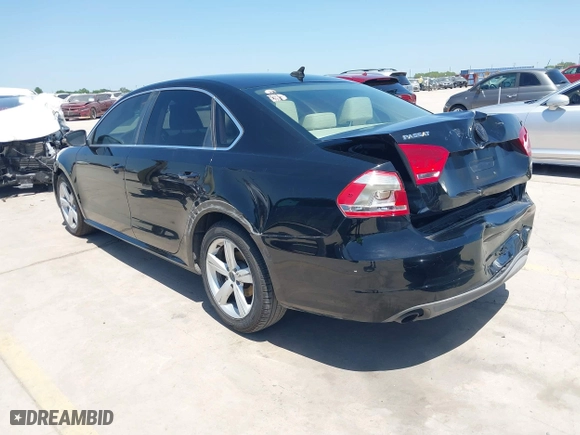 2012 Volkswagen Passat SE with VIN 1VWBH7A32CC094465, listed as a IAAI auction lot 41998550 with 139,833 mi miles. Bid and sale history available at carsss.com. Image 3.